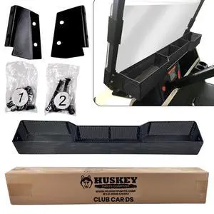 Huskey Golf Cart Front Basket Storage Basket Dash Basket Compatible W/EZGO TXT/RXV,Club Car DS (2000.5+) Precedent/Tempo/Onward,Yamaha G29 Drive2 2007+ One Piece Solid Design & Larger Compartments Huskey Golf Cart Front Basket Storage Basket Dash Basket Compatible W/EZGO TXT/RXV,Club Car DS (2000.5+) Precedent/Tempo/Onward,Yamaha G29 Drive2 2007+ One Piece Solid Design & Larger Compartments