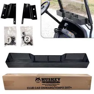 Huskey Golf Cart Front Basket Storage Basket Dash Basket Compatible W/EZGO TXT/RXV,Club Car DS (2000.5+) Precedent/Tempo/Onward,Yamaha G29 Drive2 2007+ One Piece Solid Design & Larger Compartments Huskey Golf Cart Front Basket Storage Basket Dash Basket Compatible W/EZGO TXT/RXV,Club Car DS (2000.5+) Precedent/Tempo/Onward,Yamaha G29 Drive2 2007+ One Piece Solid Design & Larger Compartments