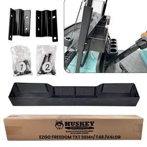 Huskey Golf Cart Front Basket Storage Basket Dash Basket Compatible W/EZGO TXT/RXV,Club Car DS (2000.5+) Precedent/Tempo/Onward,Yamaha G29 Drive2 2007+ One Piece Solid Design & Larger Compartments Huskey Golf Cart Front Basket Storage Basket Dash Basket Compatible W/EZGO TXT/RXV,Club Car DS (2000.5+) Precedent/Tempo/Onward,Yamaha G29 Drive2 2007+ One Piece Solid Design & Larger Compartments
