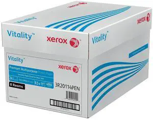 Xerox Vitality 8.5-inch x 11-inch Premium Multipurpose Paper, 24 lbs., 97 Brightness, 4000 Sheets/Carton (1001) Xerox Vitality 8.5-inch x 11-inch Premium Multipurpose Paper, 24 lbs., 97 Brightness, 4000 Sheets/Carton (1001)