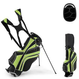 Golf Stand Bag, 6 Way Top Dividers Golf Bag w/Pockets & Cooler Bag, Lightweight Portable Golf Club Bag w/Dual Shoulder Strap & Rain Hood, Golf Carry Bag for Women & Men Golf Stand Bag, 6 Way Top Dividers Golf Bag w/Pockets & Cooler Bag, Lightweight Portable Golf Club Bag w/Dual Shoulder Strap & Rain Hood, Golf Carry Bag for Women & Men