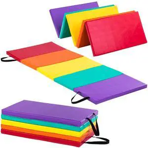Tumbling Mat for Kids - Gymnastics Mat - Folding Exercise Tumble Mat for Home Gyms Tumbling Mat for Kids - Gymnastics Mat - Folding Exercise Tumble Mat for Home Gyms