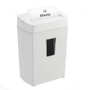 12-Sheet Crosscut Paper Shredder for Home Office, P-4 Security, 5-Minute Continuous Run Time, Overheat Protection, 5.5-Gallon Bin with Clear Window & Handle, Compact White Design 12-Sheet Crosscut Paper Shredder for Home Office, P-4 Security, 5-Minute Continuous Run Time, Overheat Protection, 5.5-Gallon Bin with Clear Window & Handle, Compact White Design
