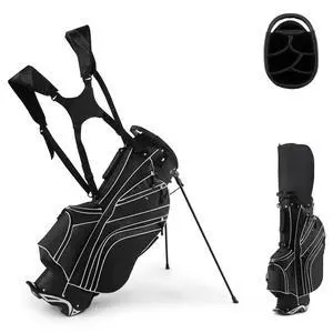 Golf Stand Bag, 6 Way Top Dividers Golf Bag w/Pockets & Cooler Bag, Lightweight Portable Golf Club Bag w/Dual Shoulder Strap & Rain Hood, Golf Carry Bag for Women & Men Golf Stand Bag, 6 Way Top Dividers Golf Bag w/Pockets & Cooler Bag, Lightweight Portable Golf Club Bag w/Dual Shoulder Strap & Rain Hood, Golf Carry Bag for Women & Men