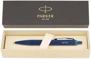Parker IM Engraved Ballpoint Pen, Monochrome Blue All-Metal Trim, Quink Blue Ink, Personalized Gift for Graduation, Career Advancement, Birthdays, New Job, Parker Gift Box Included Parker IM Engraved Ballpoint Pen, Monochrome Blue All-Metal Trim, Quink Blue Ink, Personalized Gift for Graduation, Career Advancement, Birthdays, New Job, Parker Gift Box Included