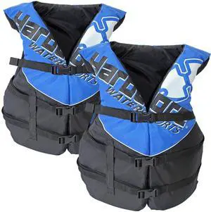 2 Pack Hardcore Coast Guard Type III PFD for Adults; Life Jacket Paddle Vest for Adults; Life Vest Flotation Device; Jet ski, Wakeboard, Kayak; Extra Life Jacket for Pontoon Boat 2 Pack Hardcore Coast Guard Type III PFD for Adults; Life Jacket Paddle Vest for Adults; Life Vest Flotation Device; Jet ski, Wakeboard, Kayak; Extra Life Jacket for Pontoon Boat