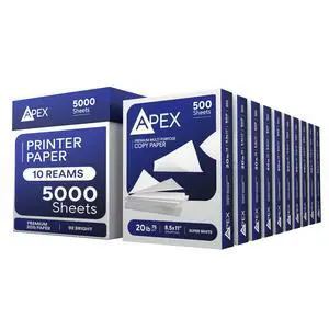 Copy Paper Printer Paper 20lb Multipurpose Printer Paper 8.5 x 11 White 92 Bright White Paper Office Supplies 500 Sheets Per Ream (10 Reams Case 5000 Sheets) Copy Paper Printer Paper 20lb Multipurpose Printer Paper 8.5 x 11 White 92 Bright White Paper Office Supplies 500 Sheets Per Ream (10 Reams Case 5000 Sheets)