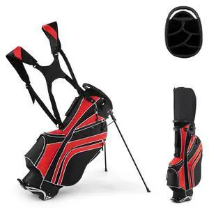 Golf Stand Bag, 6 Way Top Dividers Golf Bag w/Pockets & Cooler Bag, Lightweight Portable Golf Club Bag w/Dual Shoulder Strap & Rain Hood, Golf Carry Bag for Women & Men Golf Stand Bag, 6 Way Top Dividers Golf Bag w/Pockets & Cooler Bag, Lightweight Portable Golf Club Bag w/Dual Shoulder Strap & Rain Hood, Golf Carry Bag for Women & Men