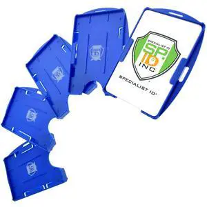 Bulk 50 Pack - Premium 2 Card ID Badge Holders - Rigid Hard Plastic - Vertical or Horizontal Orientation with Open Face by (Royal) Bulk 50 Pack - Premium 2 Card ID Badge Holders - Rigid Hard Plastic - Vertical or Horizontal Orientation with Open Face by (Royal)