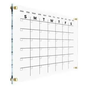 Premium Acrylic Wall Calendar - Reusable Board for Office and Home - Dry Erase Board - Large Glass Calendar for Wall (23x18" (Regular)) Premium Acrylic Wall Calendar - Reusable Board for Office and Home - Dry Erase Board - Large Glass Calendar for Wall (23x18" (Regular))