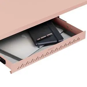 Under Desk Drawer Hidden Under-Desk Storage Organizer, Easy Install, Large Capacity Metal Sliding Drawer for Home Office, Standing Desk & Workstation (Pink) Under Desk Drawer Hidden Under-Desk Storage Organizer, Easy Install, Large Capacity Metal Sliding Drawer for Home Office, Standing Desk & Workstation (Pink)