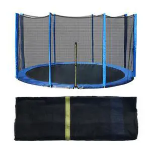 Trampoline Replacement Net for 10FT 12FT 14FT 15FT Round Frame Trampolines, Safety Enclosure Net with Zipper, Hooks, Pole Cover Trampoline Replacement Net for 10FT 12FT 14FT 15FT Round Frame Trampolines, Safety Enclosure Net with Zipper, Hooks, Pole Cover