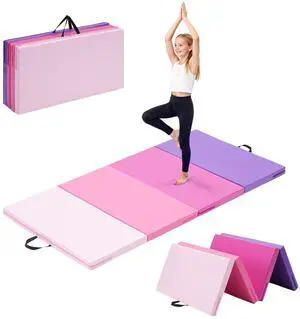 6'x3'x2" Gymnastics Tumbling Mats Folding Panel Thick Gym Exercise Mat for Home 6'x3'x2" Gymnastics Tumbling Mats Folding Panel Thick Gym Exercise Mat for Home