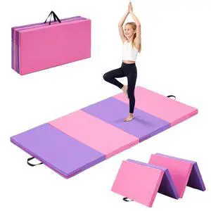 6'x3'x2" Gymnastics Tumbling Mats Folding Panel Thick Gym Exercise Mat for Home 6'x3'x2" Gymnastics Tumbling Mats Folding Panel Thick Gym Exercise Mat for Home