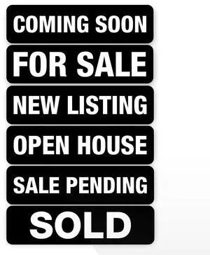 Real Estate Sign Riders | Set of 6 Aluminum Metal Printed Signs with Different Messages For Real Estate | 24x6 inches | Three Color Options (Metal: Black with white text) Real Estate Sign Riders | Set of 6 Aluminum Metal Printed Signs with Different Messages For Real Estate | 24x6 inches | Three Color Options (Metal: Black with white text)