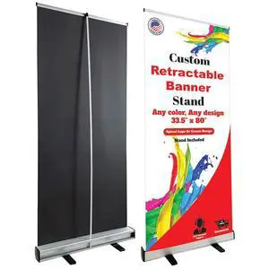 Custom Retractable Banner - Vibrant Graphics, Make A Lasting Impression For Business, Corporate Events, Advertising, Comes With Travel Case & Stand - 33.5"x80" Custom Retractable Banner - Vibrant Graphics, Make A Lasting Impression For Business, Corporate Events, Advertising, Comes With Travel Case & Stand - 33.5"x80"