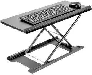 Black Single Top 27 inch Heavy-Duty Scissors Lift Keyboard and Mouse Riser, Designed for Ergonomic Sit Stand Workstations, DESK-V000P Black Single Top 27 inch Heavy-Duty Scissors Lift Keyboard and Mouse Riser, Designed for Ergonomic Sit Stand Workstations, DESK-V000P