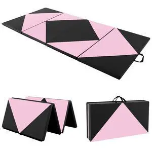 4'x8' Gymnastics Mat, 2" Thick Folding Tumbling Mat with Carrying Handles, Foldable Gym Mat with Hook and Loop Fastener, Cheer Mats for Kids Adults Home Exercise Aerobics Fitness 4'x8' Gymnastics Mat, 2" Thick Folding Tumbling Mat with Carrying Handles, Foldable Gym Mat with Hook and Loop Fastener, Cheer Mats for Kids Adults Home Exercise Aerobics Fitness