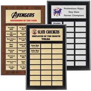 Perpetual Plaque, Custom Employee of the Month Appreciation Award (24 Plate (12x18")) Perpetual Plaque, Custom Employee of the Month Appreciation Award (24 Plate (12x18"))