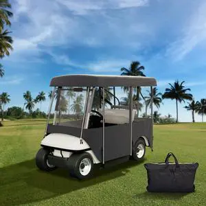 Golf Cart Enclosure, 4-Person Golf Cart Cover, 4-Sided Fairway Deluxe, 300D Waterproof Driving Enclosure with Transparent Windows, Fit for EZGO, Club Car, Yamaha Cart Golf Cart Enclosure, 4-Person Golf Cart Cover, 4-Sided Fairway Deluxe, 300D Waterproof Driving Enclosure with Transparent Windows, Fit for EZGO, Club Car, Yamaha Cart