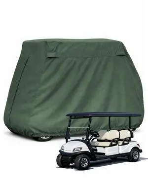 Golf Cart Cover 4 Seater roof up to 80" L Green, fits EZGO, Club Car and Yamaha G/YDR Model Golf Cart Cover 4 Seater roof up to 80" L Green, fits EZGO, Club Car and Yamaha G/YDR Model