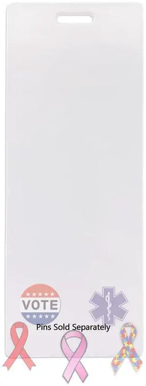 Bulk 20 Pack - Badge Buddy Pin Holder for Nursing Pins - Vertical 5 Hole Blank White Card Backer - Display Your Cute, Funny, Trading, Award & Medical Pins - Great for Nurse, Student by Bulk 20 Pack - Badge Buddy Pin Holder for Nursing Pins - Vertical 5 Hole Blank White Card Backer - Display Your Cute, Funny, Trading, Award & Medical Pins - Great for Nurse, Student by