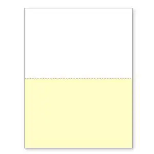 Case of 2,500 Sheets 8-1/2 x 11" 2 Part Perforated Paper, Great for Invoices, Receipt, Statement etc. (White/Yellow) Case of 2,500 Sheets 8-1/2 x 11" 2 Part Perforated Paper, Great for Invoices, Receipt, Statement etc. (White/Yellow)