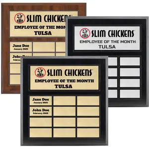 Perpetual Plaque, Custom Employee of the Month Appreciation Award (12 Plate (12x12")) Perpetual Plaque, Custom Employee of the Month Appreciation Award (12 Plate (12x12"))