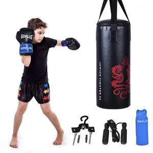 Punching Bag Set with Gloves, 22LBS/ 40LBS Filled Kick Boxing Bag, Rucksack, Jump Rope, Firm Hook, Heavy Bag for Adults MMA Training, Muay Thai, Krav MAGA, Taekwondo, Karate Punching Bag Set with Gloves, 22LBS/ 40LBS Filled Kick Boxing Bag, Rucksack, Jump Rope, Firm Hook, Heavy Bag for Adults MMA Training, Muay Thai, Krav MAGA, Taekwondo, Karate