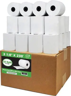 Phenol Free Thermal Paper 3 1/8" x 230' ft (Also BPA & BPS Free - 32 Rolls) Climate Friendly Receipt Rolls fits all Clover POS Cash Register Printers SCP700 TSP100 from Phenol Free Thermal Paper 3 1/8" x 230' ft (Also BPA & BPS Free - 32 Rolls) Climate Friendly Receipt Rolls fits all Clover POS Cash Register Printers SCP700 TSP100 from