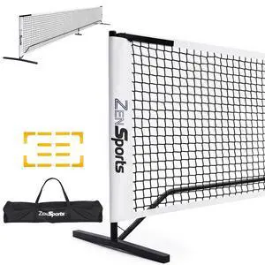 Portable Pickleball Net Set System with Metal Frame and 22FT Regulation Size Pickball Net with Carry Bag for Backyard, Driveways, Outdoor Game Portable Pickleball Net Set System with Metal Frame and 22FT Regulation Size Pickball Net with Carry Bag for Backyard, Driveways, Outdoor Game
