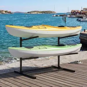 Kayak Storage Rack, Heavy Duty 2/4-Tier Rack for Kayaks & Paddleboards Kayak Storage Rack, Heavy Duty 2/4-Tier Rack for Kayaks & Paddleboards