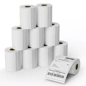 4"x6" (10 Rolls) Direct Thermal Shipping Labels Compatible with 4XL Label Writer 1744907, 1755120, Perforated Postage Label Paper for Thermal Printer, 220 Labels/Roll 4"x6" (10 Rolls) Direct Thermal Shipping Labels Compatible with 4XL Label Writer 1744907, 1755120, Perforated Postage Label Paper for Thermal Printer, 220 Labels/Roll