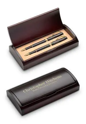 Personalized Ballpoint Pen & Pencil Set in Rosewood Box with Custom Engraving Personalized Ballpoint Pen & Pencil Set in Rosewood Box with Custom Engraving