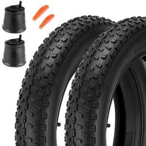 20/26x4.0 Fat Tire for Ebike and MTB, High-Performance 26/20x4.0 Fat Tires Set with 20x4 Tire Tube Puncture Proof, Heavy Duty 20x4 Bike Tires Durable All-Terrain 20/26x4.0 Fat Tire for Ebike and MTB, High-Performance 26/20x4.0 Fat Tires Set with 20x4 Tire Tube Puncture Proof, Heavy Duty 20x4 Bike Tires Durable All-Terrain