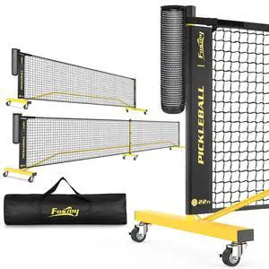 Pickleball Net with Ball Collector, Wheels, 22FT & 11FT Size | Portable 2-in-1 Pickle ball Net with Carry Bag, Steady Metal Frame for Outdoor Indoor Backyards, Driveway Pickleball Net with Ball Collector, Wheels, 22FT & 11FT Size | Portable 2-in-1 Pickle ball Net with Carry Bag, Steady Metal Frame for Outdoor Indoor Backyards, Driveway