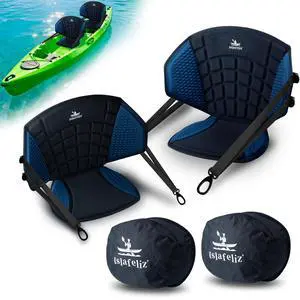 Upgraded Kayak Seat with Back Support & Enhanced Side Support, Universal Folding Paddle Board Seat for Inflatable Kayak, Canoe, SUP, Fishing Boat Upgraded Kayak Seat with Back Support & Enhanced Side Support, Universal Folding Paddle Board Seat for Inflatable Kayak, Canoe, SUP, Fishing Boat