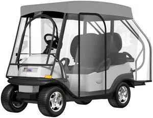 Golf Cart Enclosure - 2+2 Drivable Rain Cover for EZGO, Club Car - Durable Door Zipper, 4-Sided Clear Windows (4 Seater) Golf Cart Enclosure - 2+2 Drivable Rain Cover for EZGO, Club Car - Durable Door Zipper, 4-Sided Clear Windows (4 Seater)