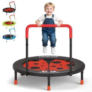 36-Inch Toddler Trampoline with Foam Handle, 3FT Foldable Mini Rebounder | ASTM & CPSIA Certified, KidsTrampoline with Adjustable Bar, 100 lbs Capacity, Quiet Elastic Bands, Indoor Outdoor & Ages 3-6 36-Inch Toddler Trampoline with Foam Handle, 3FT Foldable Mini Rebounder | ASTM & CPSIA Certified, KidsTrampoline with Adjustable Bar, 100 lbs Capacity, Quiet Elastic Bands, Indoor Outdoor & Ages 3-6