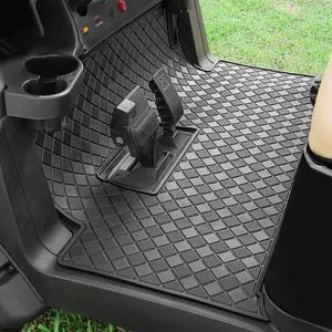 Golf Cart Floor Liner Mat 8mm Thick Rubber Full Coverage Fit for Club Car Precedent 2004-2025 / Onward & Tempo 2017-2025 / Villager & V4L 2019-2025 Carts Upgraded Non-Slip Mats Replacement Golf Cart Floor Liner Mat 8mm Thick Rubber Full Coverage Fit for Club Car Precedent 2004-2025 / Onward & Tempo 2017-2025 / Villager & V4L 2019-2025 Carts Upgraded Non-Slip Mats Replacement