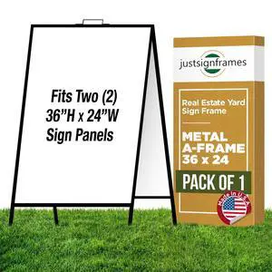 Generic A-Frame Sidewalk Portable Folding Curb Sign Stand, 36 x 24 Slide in, Black (Pack of 1), C 214 Generic A-Frame Sidewalk Portable Folding Curb Sign Stand, 36 x 24 Slide in, Black (Pack of 1), C 214