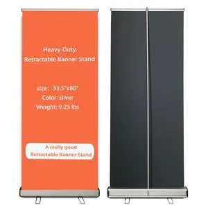 33 ½"x80 Heavy-Duty Retractable Roll Up Banner Standfor business trade show,store sign display Stand with Padded Canvas Bag (Stand Only) 33 ½"x80 Heavy-Duty Retractable Roll Up Banner Standfor business trade show,store sign display Stand with Padded Canvas Bag (Stand Only)