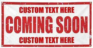 Custom Vinyl Banner Multiple Sizes Coming Soon Business Coming Soon Outdoor Weatherproof Industrial Yard Signs 10 Grommets Personalized Text Here 60x144Inches Custom Vinyl Banner Multiple Sizes Coming Soon Business Coming Soon Outdoor Weatherproof Industrial Yard Signs 10 Grommets Personalized Text Here 60x144Inches