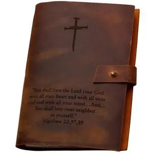 Personalized Leather Prayer Journal Christian Bible Study & Scripture | Refillable A5 Leather Devotional, Men & Women, Catholic, Church Journal, Father's Day, Baptism, Confirmation, Birthday Gift Personalized Leather Prayer Journal Christian Bible Study & Scripture | Refillable A5 Leather Devotional, Men & Women, Catholic, Church Journal, Father's Day, Baptism, Confirmation, Birthday Gift