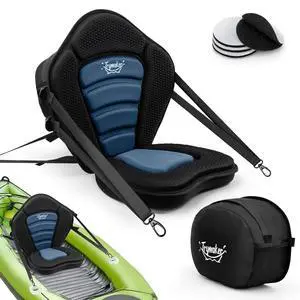 Kayak Seats with Back Support, Thick Paddle Board Seat, Universal | 1.97"Thick Cushion, High-Back Support, Large Storage Bag, Upgraded Metal Clasp 264 LBS Load Capacity, Ergonomic Design Kayak Seats with Back Support, Thick Paddle Board Seat, Universal | 1.97"Thick Cushion, High-Back Support, Large Storage Bag, Upgraded Metal Clasp 264 LBS Load Capacity, Ergonomic Design