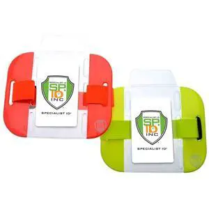 20 Pack - High Visibility Bright Neon Armband ID Card Badge Holders - Secure Top Loading with Adjustable Elastic Band - HI VIS Arm Bands for Work or Ski Passes by (Orange/Yellow) 20 Pack - High Visibility Bright Neon Armband ID Card Badge Holders - Secure Top Loading with Adjustable Elastic Band - HI VIS Arm Bands for Work or Ski Passes by (Orange/Yellow)