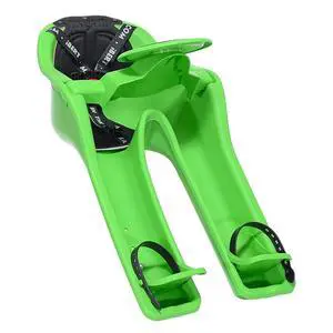 Front Mounted Child Seat with Patented Mounting for Easy and Secure Installation - Childs Bike Seat with 3-Point Safety Harness and Adjustable Foot Cups - Durable Plastic Shell Front Mounted Child Seat with Patented Mounting for Easy and Secure Installation - Childs Bike Seat with 3-Point Safety Harness and Adjustable Foot Cups - Durable Plastic Shell