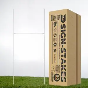 24"x10" Heavy Duty Metal H-Stakes Frame Wire Stakes - Yard Sign Stake - Lawn Sign Stake. Use with 4mm and 5mm Corrugated Plastic Yard Signs (50) 24"x10" Heavy Duty Metal H-Stakes Frame Wire Stakes - Yard Sign Stake - Lawn Sign Stake. Use with 4mm and 5mm Corrugated Plastic Yard Signs (50)