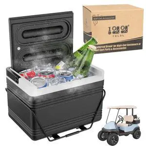 Golf Cart Cooler with Mounting Bracket, Universal Ice Chest for Yamaha G14-G29, Club Car DS Precedent 1981-up, EZGO RXV TXT 1994+, 48H Cooling, OEM 102588101 103886801 Golf Cart Cooler with Mounting Bracket, Universal Ice Chest for Yamaha G14-G29, Club Car DS Precedent 1981-up, EZGO RXV TXT 1994+, 48H Cooling, OEM 102588101 103886801