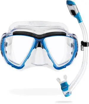 High Performance Snorkeling Kit - Adult Diving Mask and Snorkel - Big Eyes & Supernova Dry- Designed in Italy High Performance Snorkeling Kit - Adult Diving Mask and Snorkel - Big Eyes & Supernova Dry- Designed in Italy